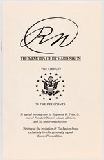 RICHARD NIXON SIGNED "THE LIBRARY OF THE PRESIDENTS - THE MEMOIRS OF RICHARD NIXON" HARDCOVER BOOK.