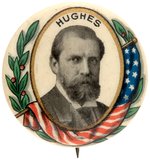 HUGHES DRAPED AMERICAN FLAG PORTRAIT BUTTON HAKE #23.