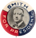 "SMITH FOR PRESIDENT" PORTRAIT BUTTON HAKE #18.