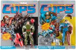 COPS 'N CROOKS LOT OF FOUR CARDED ACTION FIGURES.