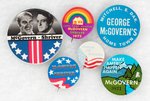 McGOVERN COLLECTION OF SIX DEMOCRATIC CAMPAIGN BUTTONS.