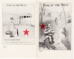 BRYAN "STAR OF THE WEST" PAIR OF 1908 CAMPAIGN POSTCARDS.