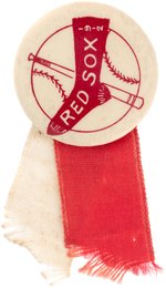 1912 BOSTON RED SOX WORLD SERIES BUTTON W/RIBBONS.