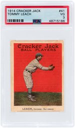 1914 CRACKER JACK #41 TOMMY LEACH PSA VG 3.