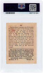 1914 CRACKER JACK #23 CHARLES COMISKEY (HOF) PSA VG 3.