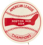 1946 BOSTON RED SOX "AMERICAN LEAGUE CHAMPIONS" BUTTON.