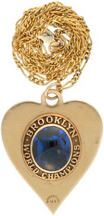 1955 BROOKLYN DODGERS "WORLD CHAMPIONS" IMPRESSIVE & HIGH QUALITY PRESENTATION PENDANT.