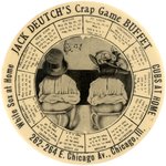 1909 "WHITE SOX AT HOME/CUBS AT HOME/JACK DEUTCH'S CRAP GAME BUFFET" POCKET MIRROR.