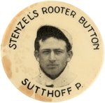 1904 "STENZEL'S ROOTER" JACK SUTTHOFF CINCINNATTI REDS SERIES BUTTON.