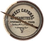 1910-1912 SWEET CAPORAL CIGARETTES HIGH GRADE COMPLETE SET OF 204 BUTTONS W/MANY HOF PLAYERS.