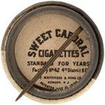 1910-1912 SWEET CAPORAL CIGARETTES HIGH GRADE COMPLETE SET OF 204 BUTTONS W/MANY HOF PLAYERS.