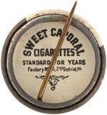 1910-1912 SWEET CAPORAL CIGARETTES HIGH GRADE COMPLETE SET OF 204 BUTTONS W/MANY HOF PLAYERS.