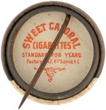 1910-1912 SWEET CAPORAL CIGARETTES HIGH GRADE COMPLETE SET OF 204 BUTTONS W/MANY HOF PLAYERS.