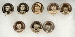 1910-1912 SWEET CAPORAL CIGARETTES HIGH GRADE COMPLETE SET OF 204 BUTTONS W/MANY HOF PLAYERS.