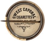 1910-1912 SWEET CAPORAL CIGARETTES HIGH GRADE COMPLETE SET OF 204 BUTTONS W/MANY HOF PLAYERS.