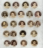 1910-1912 SWEET CAPORAL CIGARETTES HIGH GRADE COMPLETE SET OF 204 BUTTONS W/MANY HOF PLAYERS.