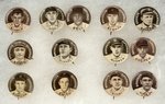 1910-1912 SWEET CAPORAL CIGARETTES HIGH GRADE COMPLETE SET OF 204 BUTTONS W/MANY HOF PLAYERS.