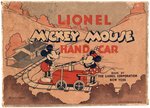 LIONEL MICKEY MOUSE HAND CAR CLASSIC 1930s BOXED TOY (COLOR VARIETY).