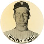 1950s WHITEY FORD (HOF) PM10 LARGE STADIUM BUTTON.