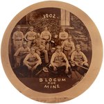 1902 FORT SLOCUM BASEBALL TEAM LARGE REAL PHOTO BUTTON.