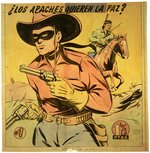 LONE RANGER #1 SPANISH COMIC BOOK COVER ORIGINAL ART.