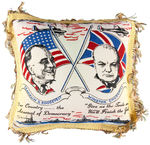 FDR/CHURCHILL WWII SLOGANS DATED 1941 PILLOW.