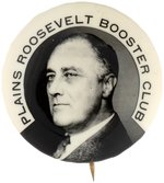 "PLAINS ROOSEVELT BOOSTER CLUB" REAL PHOTO PORTRAIT BUTTON HAKE #2056.