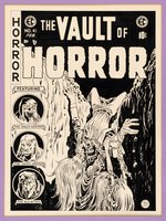 THE VAULT OF HORROR #41 UNPUBLISHED COMIC BOOK COVER ORIGINAL ART BY JOHNNY CRAIG.
