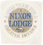 SCARCE KENNEDY & NIXON 1960 CAMPAIGN SLOGAN BADGES.