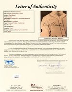 PAUL WANER (HOF) SIGNED MAGAZINE PAGE.