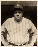 BABE RUTH (HOF) SIGNED 1930s ORIGINAL PHOTO BY COSMO-SILEO STUDIOS.