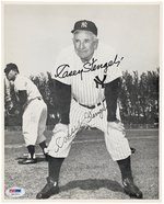 CASEY STENGEL (HOF) SIGNED PHOTO PLAQUE DISPLAY.