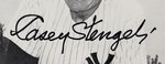 CASEY STENGEL (HOF) SIGNED PHOTO PLAQUE DISPLAY.