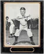 CASEY STENGEL (HOF) SIGNED PHOTO PLAQUE DISPLAY.