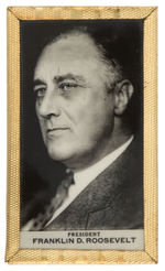 “PRESIDENT FRANKLIN D. ROOSEVELT” EXCEPTIONALLY LARGE REAL PHOTO CELLULOID IN MINT LUSTER FRAME.