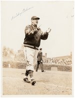 MICKEY COCHRANE (HOF) SIGNED NSP PHOTO PLAQUE DISPLAY.