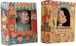 HOWDY DOODY CIRCUS BOXED MR. BLUSTER & CLARABELL SQUEEZE TOY PAIR.