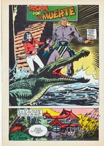 THE PHANTOM "EL HOMBRE ENMASCARADO" #23 SPANISH COMIC BOOK COVER ORIGINAL ART BY J.L. BLUME.