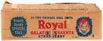 HOWDY DOODY ROYAL GELATIN DESERTS SHIPPING CARTON & TRADING CARD BOXES LOT.