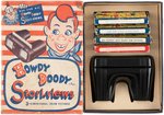 HOWDY DOODY RARE PROMOTIONAL FOLDER WITH STORE SIGNS & BOXED STORI-VIEWS SET.