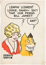 LITTLE ORPHAN ANNIE ORIGINAL ART BY CREATOR HAROLD GRAY.