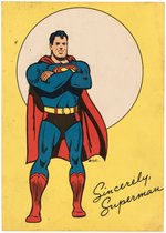 SUPERMAN MARCH OF DIMES - INFANTILE PARALYSIS CARD.