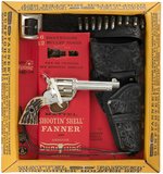 MATTEL FANNER GUNFIGHTER GUN/HOLSTER SET IN BOX.