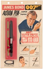 JAMES BOND 007 ACTION PEN AND VAPER PAPER ON BLISTER CARD.