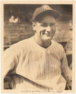 LOU GEHRIG (HOF) SIGNED PHOTO.