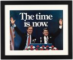 REAGAN & BUSH "THE TIME IS NOW" JUGATE POSTER PROFESSIONALLY FRAMED.