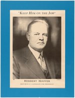 HOOVER & CURTIS PAIR OF "KEEP HIM ON THE JOB" 1932 CAMPAIGN POSTERS.