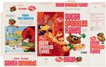 POST SUGAR SPARKLED FLAKES FILE COPY CEREAL BOX FLAT FROM FUN 'N GAMES SERIES.