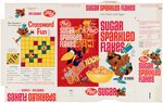 POST SUGAR SPARKLED FLAKES FILE COPY CEREAL BOX FLAT FROM FUN 'N GAMES SERIES.