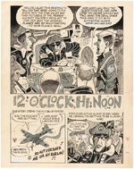 DRAG CARTOONS #18 12 O'CLOCK HIGH SPOOF COMPLETE COMIC STORY ORIGINAL ART BY DENNIS ELLEFSON.